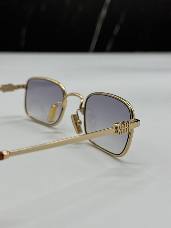 NEW MIU MIU MUA53S 5AK04O GREY GOLD SUNGLASSES MIU MIU MU A53S 5AK04O